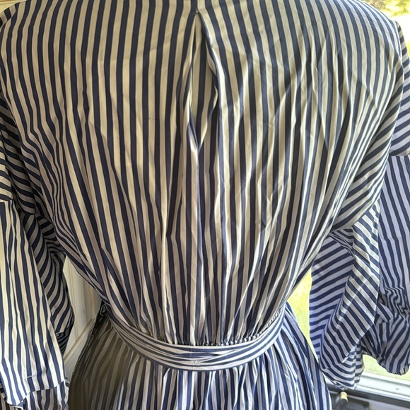 New York & Company NWT Pullover Wrap V Neck Stripe Dress - Picture 6 of 11